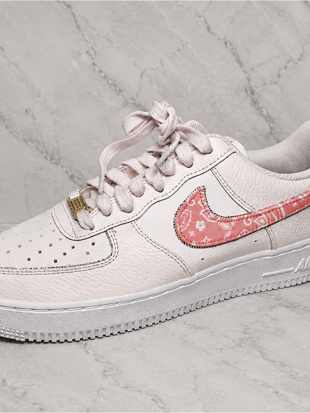 Custom Nike Air Force 1 Pink Paisley Crystal Sneakers | Women’s 9.5 - Picture 3 of 10